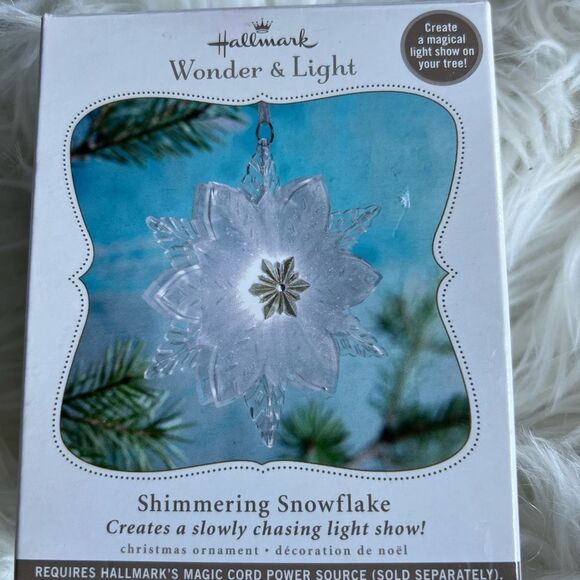 Hallmark Wonder & Light Christmas ornament Glowing Snowflake Starter Set NIB - Picture 1 of 3